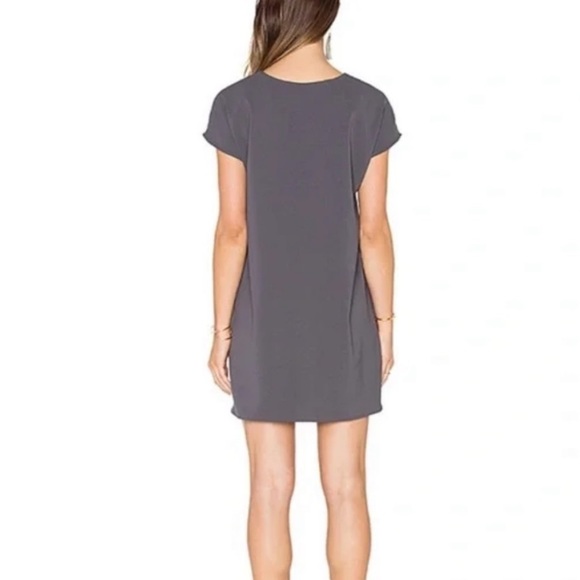 Amanda Uprichard Gray Kennedy Shift V Neck Dress Small - Picture 2 of 2